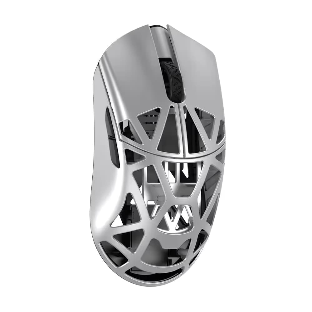 WLMOUSE Beast X MAX Solid Sides Metallic Silver OMRON Opticals main image