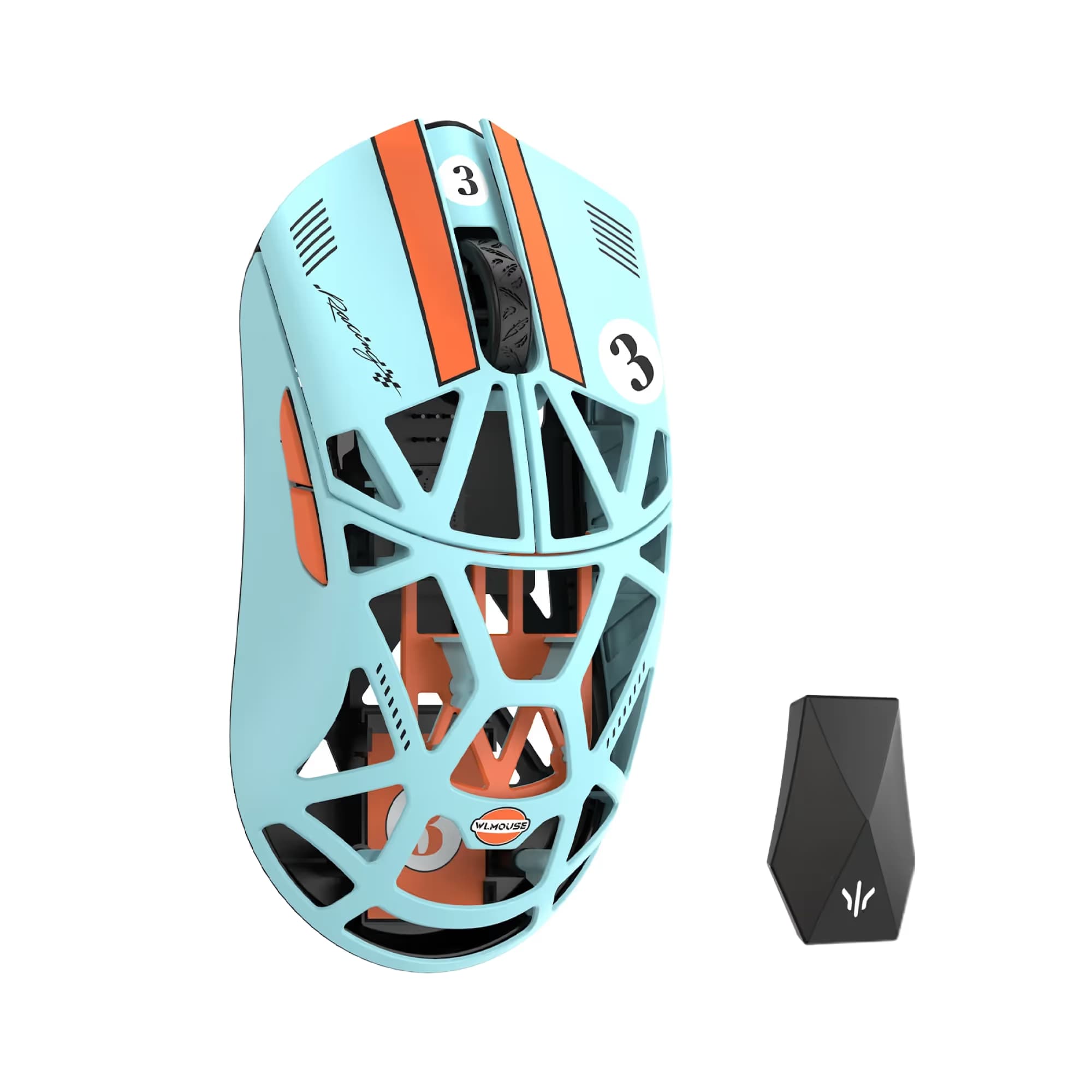 WLMOUSE Beast X MAX Solid Sides Blue/Orange OMRON Opticals main image
