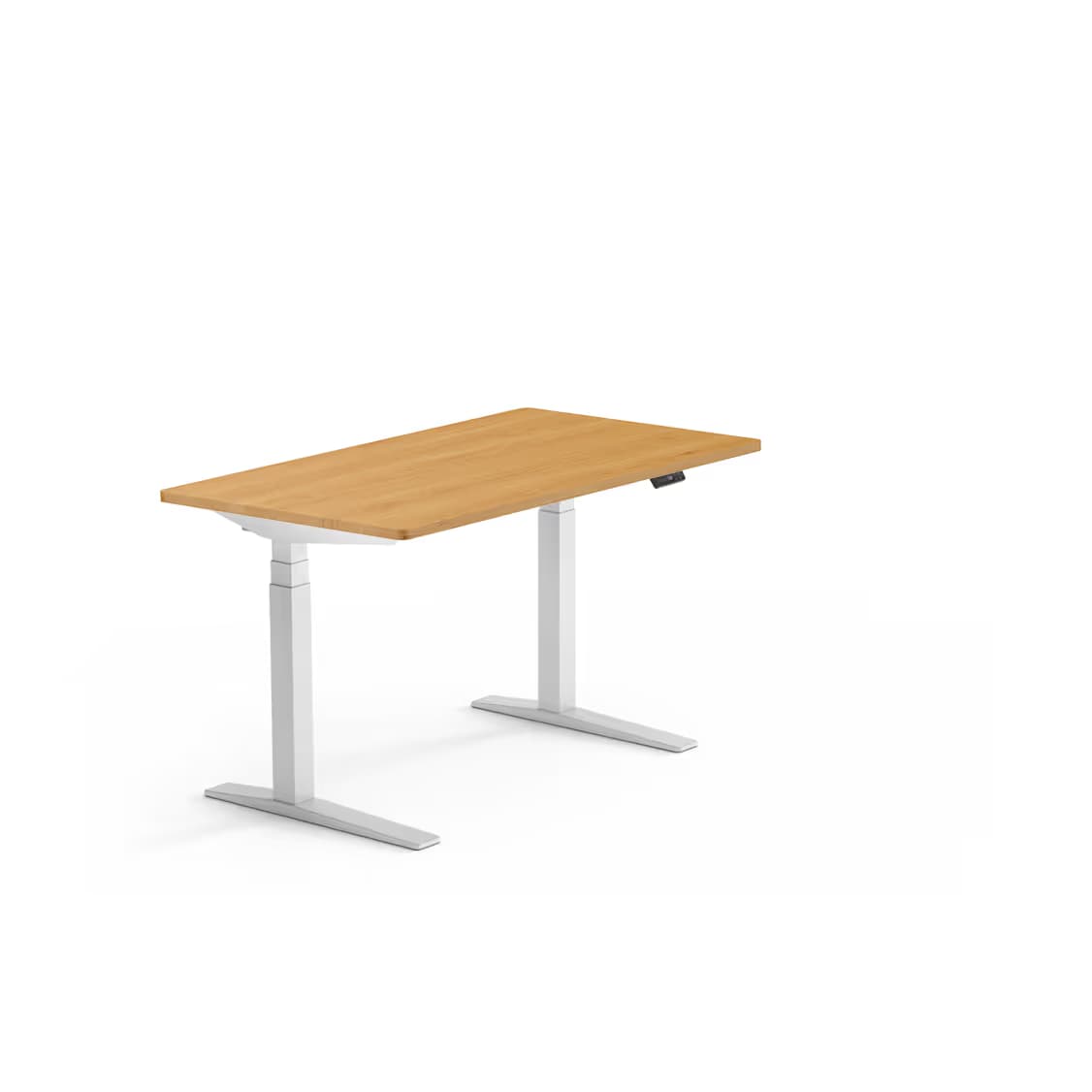 FlexiSpot E7 Pro 55 × 28 in Maple Laminate Desktop White Frame image