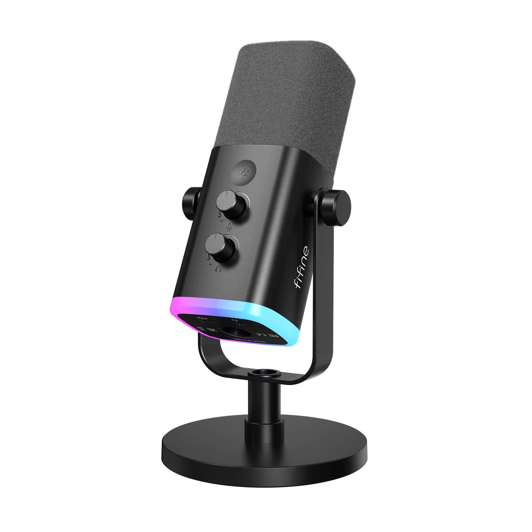 FIFINE AmpliGame AM8 Black with Gray Foam Windscreen image