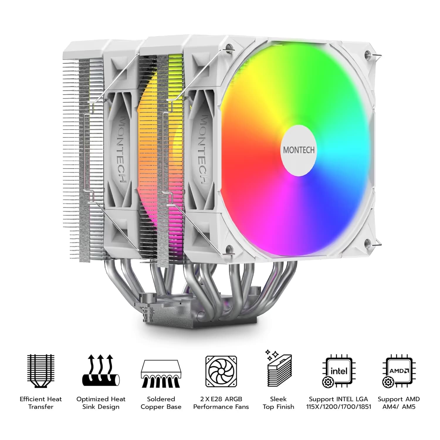 Montech NX 600 White ARGB image