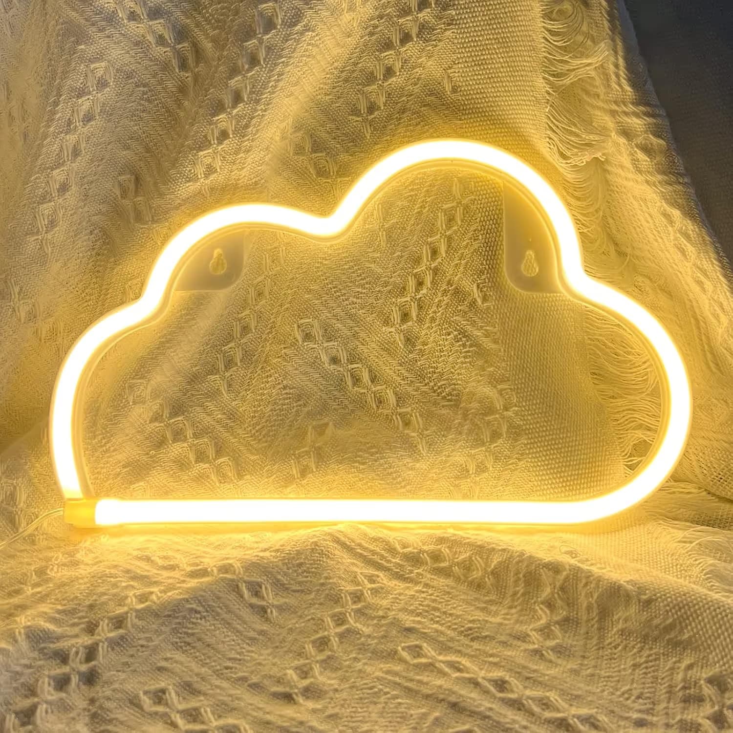 BerniceKelly Cloud Neon Sign — Warm Yellow / Warm White image