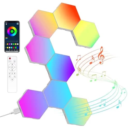 NIUCOO Hexagon RGB Wall Lights (8-Pack) image