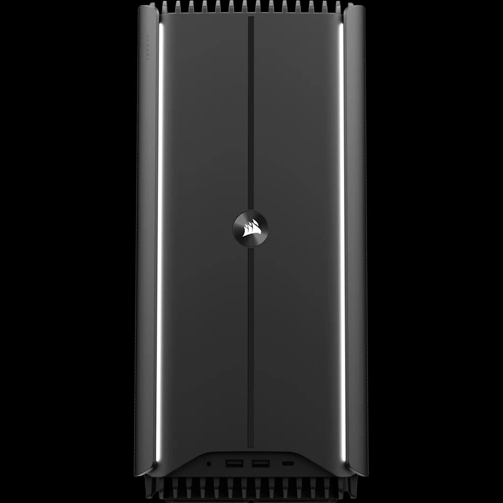 CORSAIR ONE a600 PC - Metal Dark: Liquid Cooled AMD Ryzen 7 9800X3D, GeForce RTX 5080, 32GB DDR5, 2TB M.2 SSD, Win11 Home image