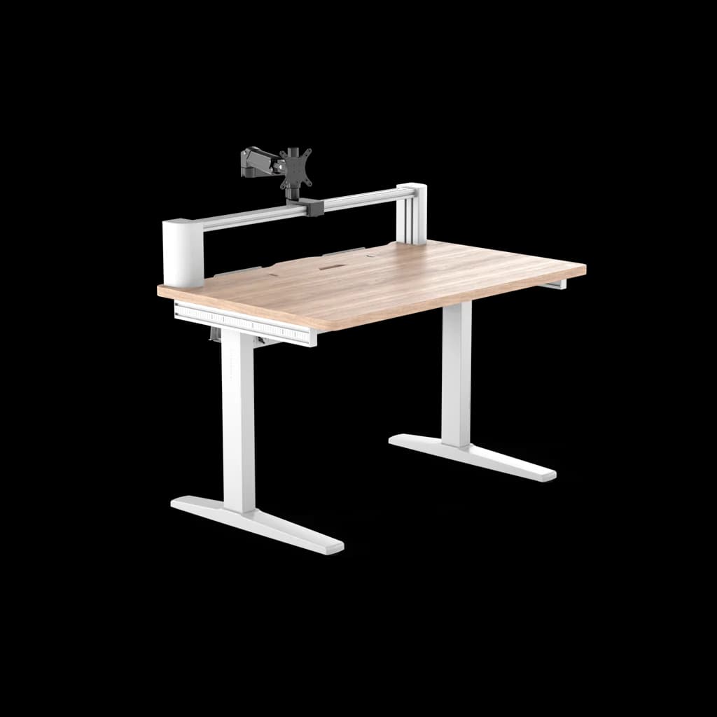 Platform:4 Desk Wood, Light Pine Stain image