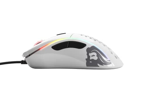 Glorious Model D Glossy White Wired Optical Gaming Mouse image