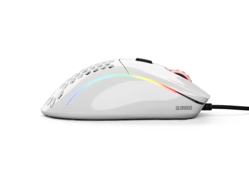 Glorious Model D Glossy White Wired Optical Gaming Mouse image