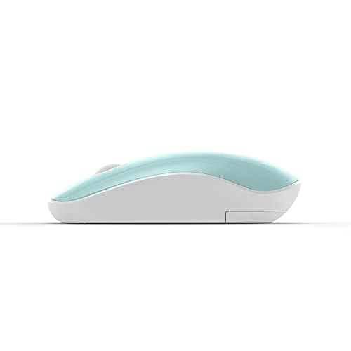 FD Wireless Mouse(Battery Included), V8 2.4G Slim Silent Travel Cordless Mouse Optical Mice with Nano Receiver for Laptop Computer PC MacBook Chromebook and Notebook (Mint Green) image