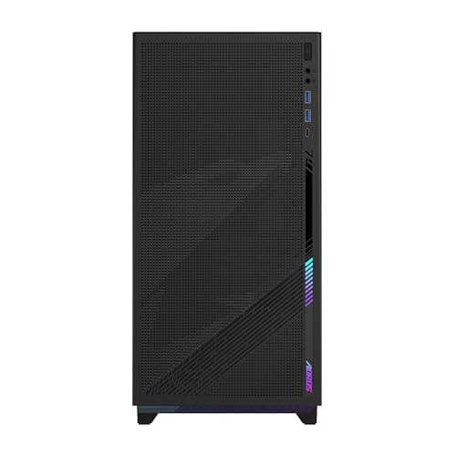 Gigabyte AORUS C400 ATX Mid Tower Black with Tempered Glass Side Panel and Front Panel: USB 3.2 Gen 2 Type-C, USB 3.2 Gen 1 Type-A image