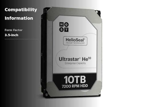 Hitachi Ultrastar He10 10TB HDD 3.5" SAS 12.0 Gb/s image