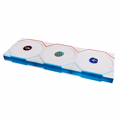 Lian Li UNI FAN TL LCD 120mm White PWM Reverse ARGB Wireless 3-Pack main image
