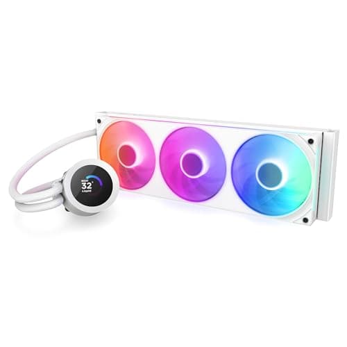 NZXT KRAKEN PLUS RGB 360 MM WHITE AIO LIQUID COOLER WITH 1.54" LCD image