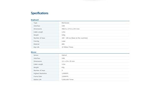 Zalman ZM-K380 Combo Wired Standard Keyboard with Laser Mouse image