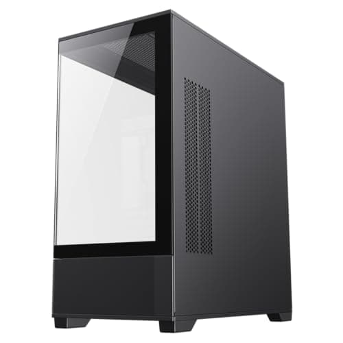 GameMax Vista M Micro ATX Mini Tower Black with Tempered Glass Side Panel and USB 3.2 Gen 1 Type-A, USB 2.0 Type-A Front Panel image