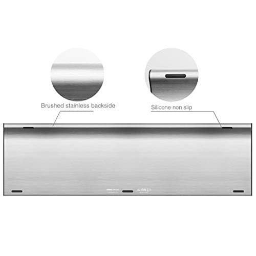 Arteck Universal Bluetooth Keyboard Multi-Device Stainless Steel Full Size Wireless Keyboard for Windows, iOS, Android, Computer Desktop Laptop Surface Tablet Smartphone Built in Rechargeable Battery image