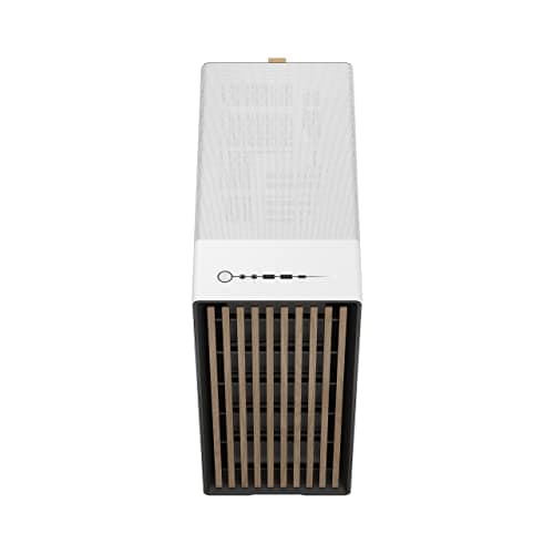Fractal Design North ATX Mid Tower PC Case - Chalk White with Walnut Front and Mesh Side Panel image