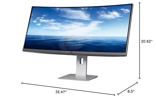Dell U3415W 34" 3440x1440 60Hz IPS Curved Monitor image