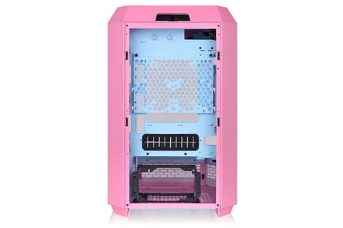 Thermaltake The Tower 300 MicroATX Mini Tower Tempered Glass Side Panel - Bubble Pink image