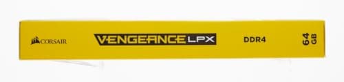 Corsair Vengeance LPX Black / Yellow DDR4-3200 CL16 64GB (4x16GB) image