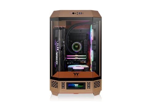 Thermaltake The Tower 300 MicroATX Mini Tower Tempered Glass Side Panel - Gravel Sand image