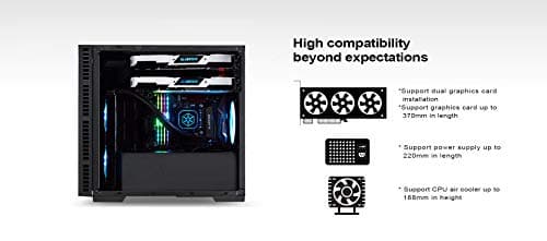 Silverstone RL08BR-RGB Black / Red Micro ATX Mini Tower Tempered Glass Side Panel image