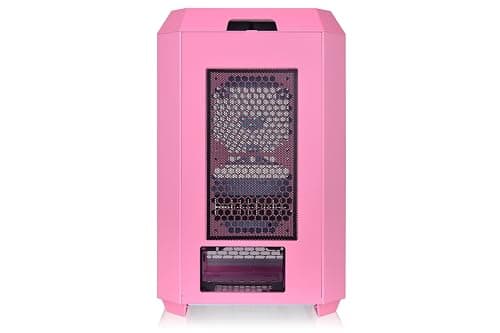 Thermaltake The Tower 300 MicroATX Mini Tower Tempered Glass Side Panel - Bubble Pink image