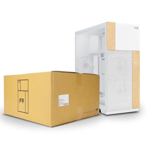 In Win F5 ATX Full Tower White Tempered Glass Side Panel, USB 3.2 Gen 2x2 Type-C, USB 3.2 Gen 1 Type-A image