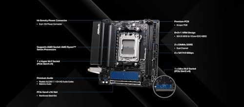 ASRock A620 AI WiFi AM5 DDR5 Mini ITX image