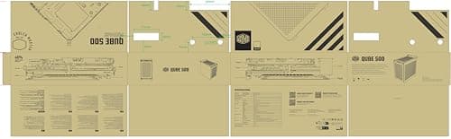 Cooler Master QUBE 500 Flatpack ATX Mid Tower White with Tempered Glass Side Panel, USB 3.2 Gen 2x2 Type-C, USB 3.2 Gen 1 Type-A image