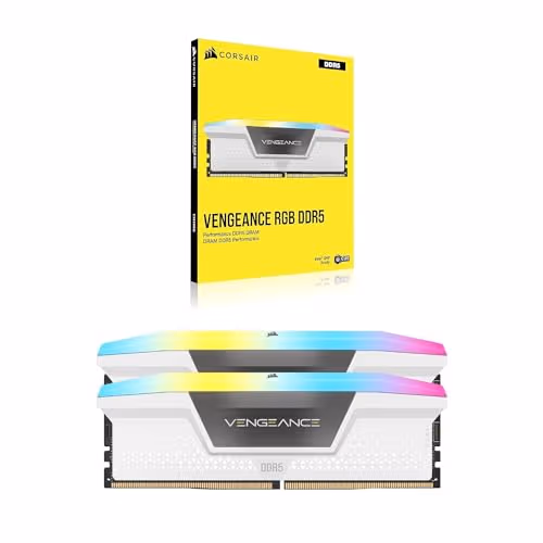 Corsair Vengeance RGB White DDR5-6000 CL40 32GB (2x16GB) image