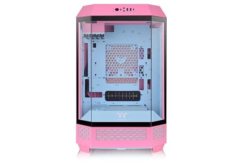 Thermaltake The Tower 300 MicroATX Mini Tower Tempered Glass Side Panel - Bubble Pink image
