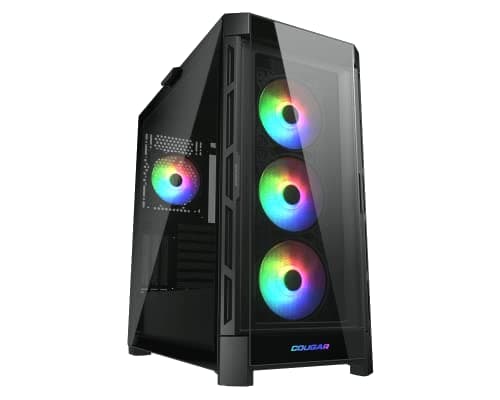 Cougar Duoface Pro RGB ATX Mid Tower Black with Tempered Glass Side Panel, USB 3.2 Gen 2 Type-C, USB 3.2 Gen 1 Type-A, and USB 2.0 Type-A image