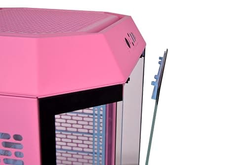 Thermaltake The Tower 300 MicroATX Mini Tower Tempered Glass Side Panel - Bubble Pink image