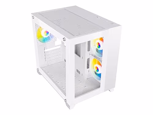 DIYPC ARGB-Q3 Micro ATX Mini Tower Green with Tempered Glass Side Panel and USB 3.2 Gen 1 Type-A USB 2.0 Type-A image