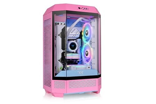 Thermaltake The Tower 300 MicroATX Mini Tower Tempered Glass Side Panel - Bubble Pink image