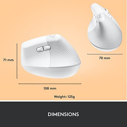 Logitech LIFT Optical Bluetooth Wireless White Mouse image