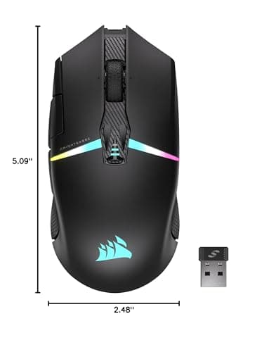 Corsair NIGHTSABRE RGB Wireless/Bluetooth/Wired Optical Gaming Mouse image