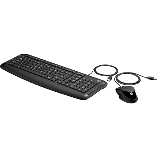 HP 200 Wired Standard Keyboard With Optical Mouse image