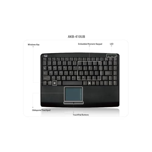 Adesso AKB-410UB Wired Mini Keyboard with Touchpad image