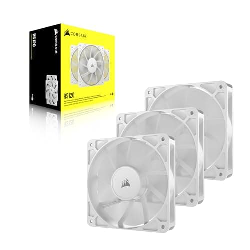 Corsair RS120 72.8 CFM 120mm White PWM 3-Pack image
