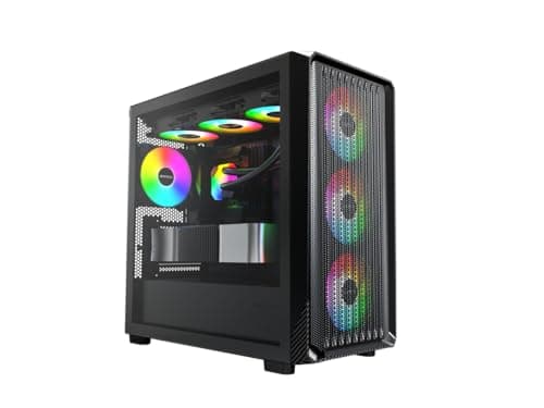 Montech X5M Micro ATX Mini Tower Black with Tempered Glass Side Panel image