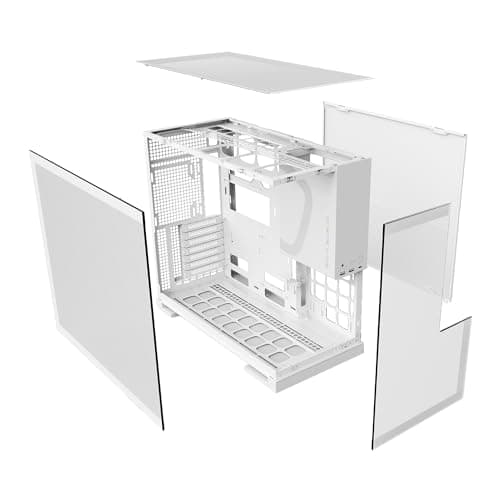 Geometric Future Model 5 Fanless ATX Mid Tower White Tempered Glass Side Panel image