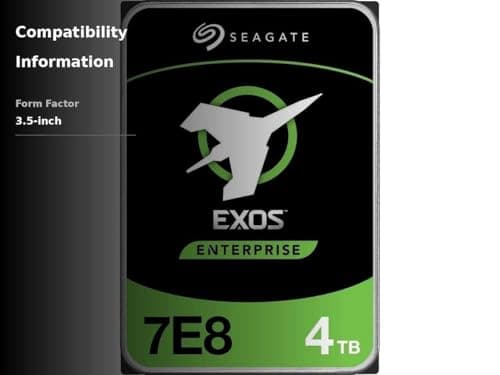 Seagate EXOS Enterprise 4TB 3.5" HDD 7200RPM SATA image