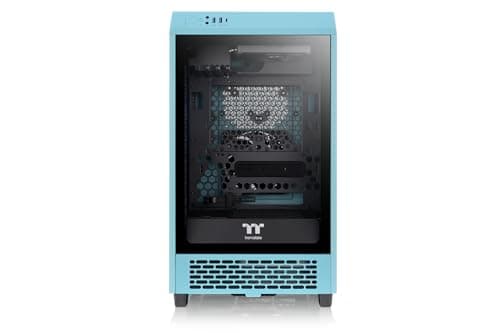 Thermaltake The Tower 200 Mini-ITX Tower Turquoise Tempered Glass Side Panel image