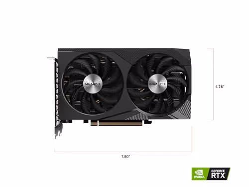 Gigabyte WINDFORCE OC Rev 2.0 GeForce RTX 3060 12GB GDDR6 Black image