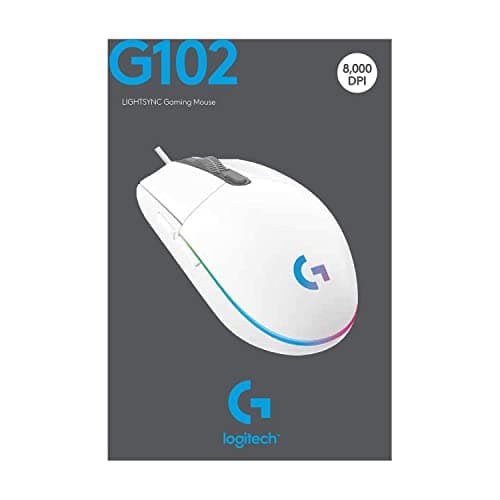 Logitech G102 LIGHTSYNC RGB White Wired Optical Gaming Mouse image