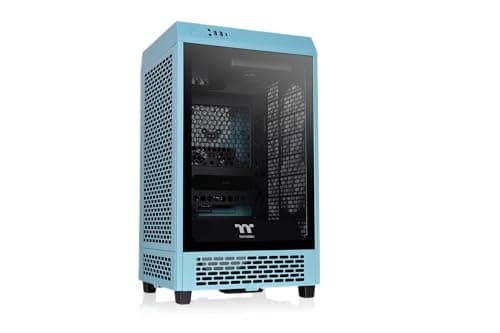 Thermaltake The Tower 200 Mini-ITX Tower Turquoise Tempered Glass Side Panel main image