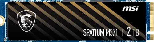 MSI SPATIUM M371 2TB SSD M.2-2280 PCIe 3.0 x4 NVMe image