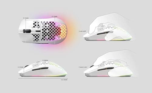 SteelSeries Aerox 3 (2022) Wired/Bluetooth/Wireless Optical Gaming Mouse image