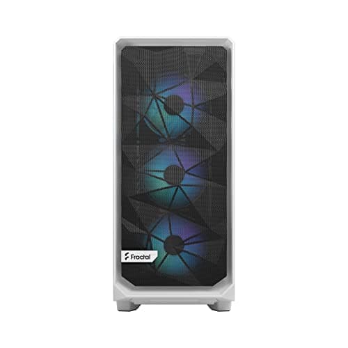 Fractal Design Meshify 2 Compact RGB ATX Mid Tower White Tempered Glass image